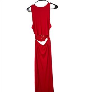 Dress woman , color Red , Size S , 95 % rayon 5 % spandex